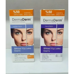 DermaDerm Bitkisel Yüz Leke Kremi(Gece + Gündüz)