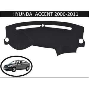 Lee Willson 2006-2011 Modellerine Uygun Hyundai Accent Era Torpido Koruma Halısı Siyah Kenar Renk Siyah