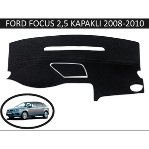 Lee Willson 2005-2011 Modellerine Uygun Ford Focus 2 Kapaklı Torpido Koruma Halısı Siyah Kenar Renk Siyah