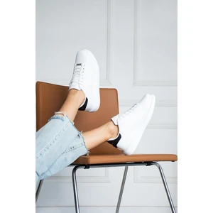 L.A Polo Kadın Spor Ayakkabı Düz Tabanlı Koku Yapmaz Beyaz