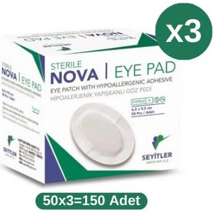 Optik Göz Kapama Bandı - Göz Pedi 6,5 X 9,5 Cm 50 X3 Kutu
