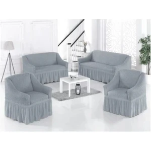 Bürümcük Koltuk Kanepe Örtüsü Takımı Lastikli Etekli 3+3+1+1 Koltuk Örtüsü