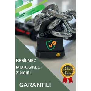 G-80 Işlenmiş 10MM Motosiklet- Bisiklet Güçlendirilmiş Çelik Zincir ve Pvc Kilit 1.5 M