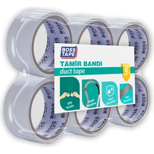 Boss Tape 6 Adet Tamir Bandı Beyaz Bez Duct Tape EN:48MM BOY:25MT