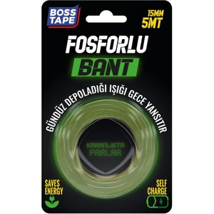 Boss Tape Gece Parlayan Fosforlu Fotolümen Bant En:15mm Boy:5mt