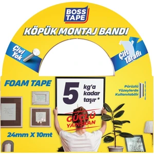 Boss Tape Çift Taraflı Köpük Montaj Bandı 24MMX10M
