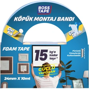 Boss Tape Çift Taraflı Köpük Aksesuar Montaj Bandı 24MMX10M
