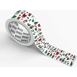 Boss Tape Yılbaşı Süsü Baskılı Koli Bandı EN:50MM BOY:66MT