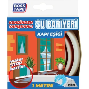 Boss Tape Duş Kapı Eşiği Mutfak Tezgahı Etrafı Su Kesici Bariyer Beyaz 1 Metre