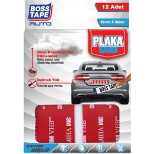 Boss Tape 3M Yapıştırıcılı Araba Motosiklet Plaka Yapıştırma ve Montaj Bandı