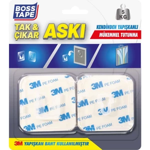 Boss Tape 3M Yapıştırıcılı Tak Çıkar Yapılabilen Geçmeli Askı