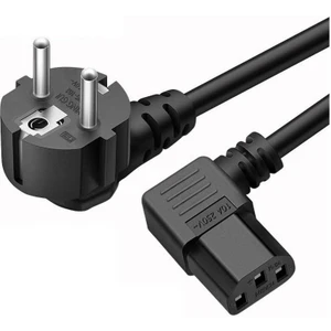 Marka C13 Power Güç Kablosu - 90 Derece L Uç Sol Açılı - Standart Power Kablosu - 1.8 mt