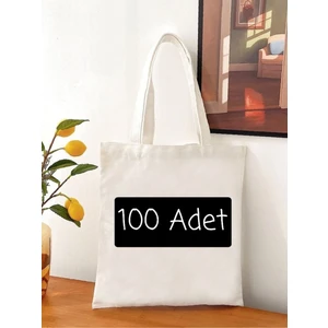 İdil Hobi Market 100 Adet Düz Keten Düz Baskısız Toptan Bez Çanta, Bej Rengi, Punch Işlemesine Uygun