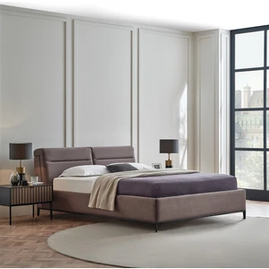 Enza Home Riga Klasik Modern Çift Kişilik Başlıklı Baza - Gri