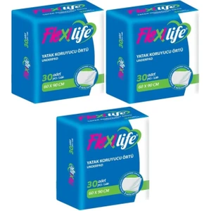 Flexi Life Hasta Alt Açma Yatak Koruyucu Örtü 60*90 cm Klasik 90 Adet (3pk*30)