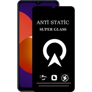 Kzy Samsung Galaxy M12 Tam Kaplayan Anti Statik Çizilmez Safir Ekran Koruyucu Cam