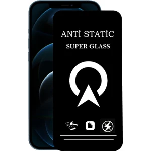 Kzy Apple iPhone 12 Pro Max Tam Kaplayan Anti Statik Çizilmez Safir Ekran Koruyucu Cam