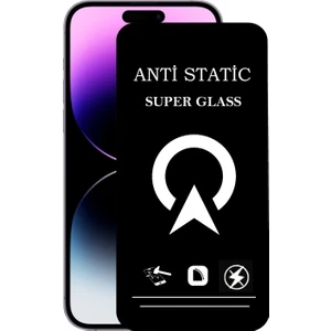 Kzy Apple iPhone 14 Pro Max Tam Kaplayan Anti Statik Çizilmez Safir Ekran Koruyucu Cam