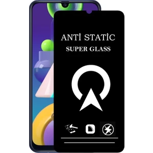 Kzy Samsung Galaxy M21 Tam Kaplayan Anti Statik Çizilmez Safir Ekran Koruyucu Cam