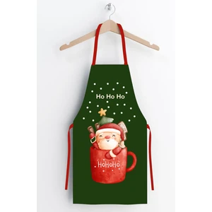 Ays Home Yeşil Sevimli Noel Baba Yılbaşı Mutfak Önlüğü