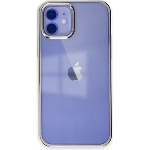 Happycase iPhone 12 Kılıf Element Silikon - Gümüş