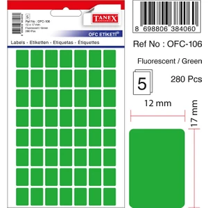 Etiket OFC-106 12X17 Yeşil 10 Lu