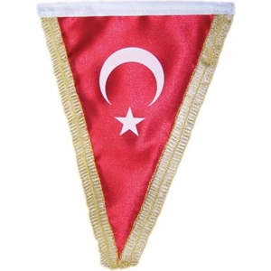 Vatan Üçgen Simli Bayrak 15X22,5