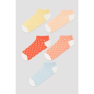 Dots Renkli 5Li Patik Çorap