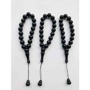 17 Li Siyah Tesbih 3 Adet Gönderilir...tesbihimizin Boyu Püskül Hariç 16 cm Dir...