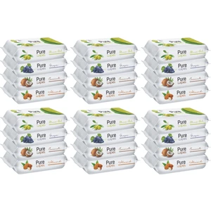 Pure Baby Wipes Islak Havlu Mendil 50 Yaprak 24 Lü Set (1200 Yaprak) (Meyveli)