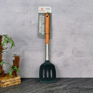 Ahşap Saplı Silikon Delikli Spatula