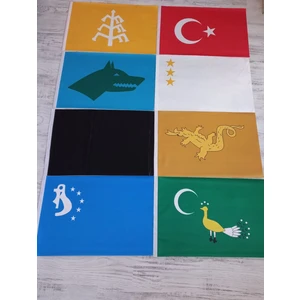 Ötüken Giyim 16 Büyük Türk Devleti Bayrak Seti