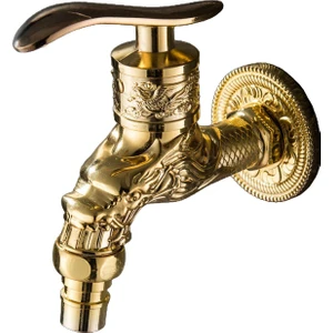 Açık Bahçe Ev Banyo Spigot Bibcock Dekoratif Musluk Altın (Yurt Dışından)