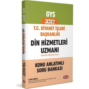 Data Yayınları T.C. Diyanet Işleri Başkanlığı Din Hizmetleri Uzmanı Konu Anlatımlı Soru Bankası 2023