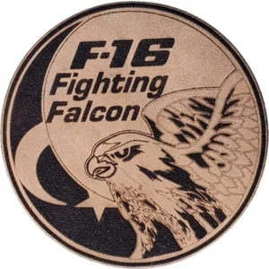 F16 Fıghtıng Falcon Deri Peç - Arma - Askeri Patch