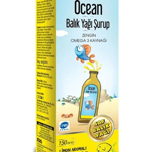 Ocean Şurup Limon Fish Oil  Limon Aromalı Balık Yağı 150 ml