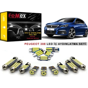 Peugeot 308 LED Iç Aydınlatma Ampul Seti Femex Parlak Beyaz