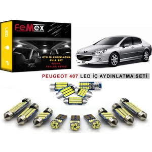 Peugeot 407 LED Iç Aydınlatma Ampul Seti Parlak Beyaz