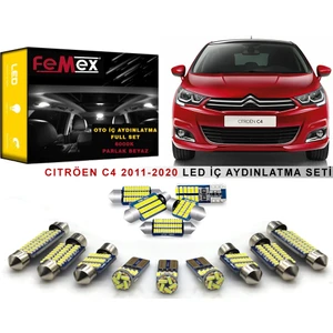 Citröen C4 (2011-2020) LED Iç Aydınlatma Ampul Seti Femex Parlak Beyaz