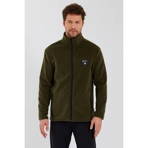 Classics Erkek Haki Standart Fit Günlük Rahat Fermuarlı Yaka Polar Spor Sweatshirt