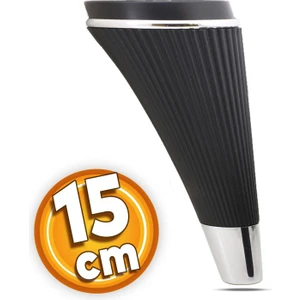 Iron Lüks Mobilya Kanepe Sehpa Tv Ünitesi Koltuk Ayağı 15 cm Siyah Krom Baza Ayakları