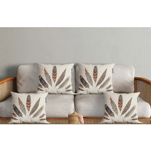 Sakallı Home 4'lü Desensiz Kırlent Kılıfı Premium İtalyan Kadife 43x43 cm Modern Tasarım