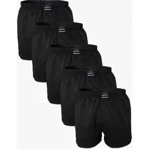 Erkek Siyah 5 li Geniş Kalıp %100 Pamuk Boxer MB2400 024