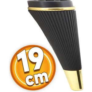 Iron Lüks Mobilya Kanepe Sehpa Tv Ünitesi Koltuk Ayağı 19 Cm Siyah Gold Baza Ayakları