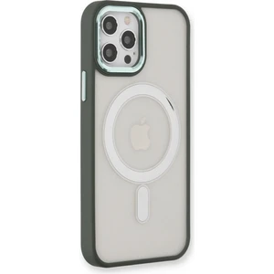 Apple iPhone 12 Pro Max Kılıf Room Magneticsafe Silikon - Köknar Yeşili