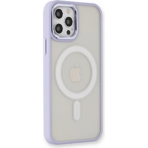 Apple iPhone 12 Pro Max Kılıf Room Magneticsafe Silikon - Lila