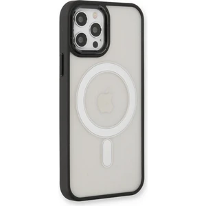Apple iPhone 12 Pro Max Kılıf Room Magneticsafe Silikon - Siyah