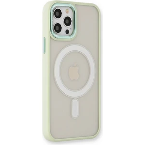 Apple iPhone 12 Pro Max Kılıf Room Magneticsafe Silikon - Su Yeşili