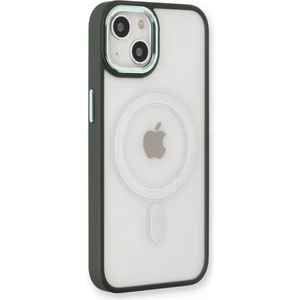 Apple iPhone 13 Kılıf Room Magneticsafe Silikon - Köknar Yeşili