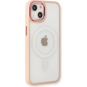 Apple iPhone 13 Kılıf Room Magneticsafe Silikon - Pudra